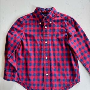 Ralph Lauren Kids Red and Navy Checkered Shirt
